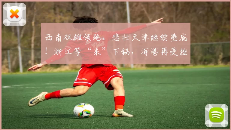 西南双雄领跑，悲壮天津继续垫底！浙江等“米”下锅，海港再受挫